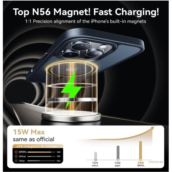 OPXYL CASE For SmartPhone Black Magnetic for iPhone 16 Pro Case - Picture 3 of 6